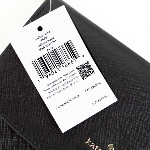 Kate Spade Black Perry Wallet on String - Picture 11 of 12